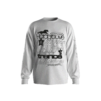 Weißes Shirt mit schwarzem Print und Polyamor Logo – Streetwear vom Trance- und Bouncelabel Polyamor Berlin