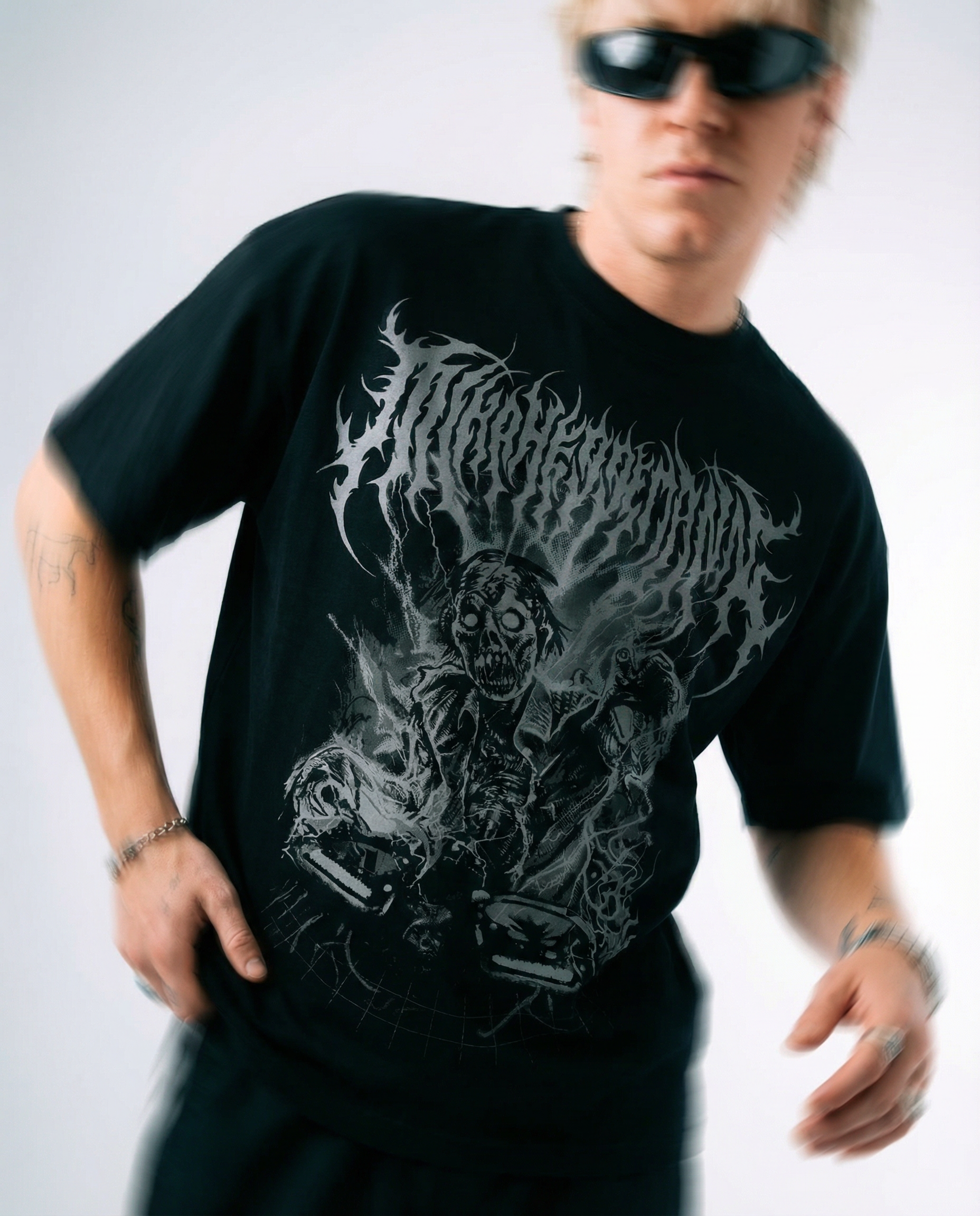 Zombie DJ Tee by Mika Heggemann